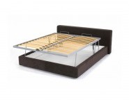 Slatted bed base with mechanism